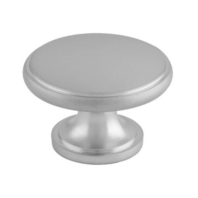 Alexander & Wilks Cambridge Round Cupboard Knob, Satin Chrome - AW849-38-SC SATIN CHROME