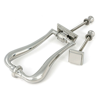 From The Anvil Blacksmith Slimline Art Deco Door Knocker, Polished Marine Stainless Steel - 46939 POLISHED MARINE STAINLESS STEEL