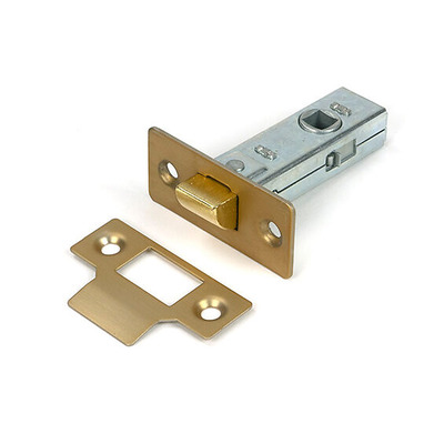 From The Anvil Tubular Mortice Latch (2.5 OR 3 Inch), Satin Brass - 51727 66mm (2.5 INCH) - SATIN BRASS