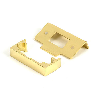 From The Anvil  .5" Rebate Kit for Tubular Mortice Latch, Polished Brass - 51824 POLISHED BRASS