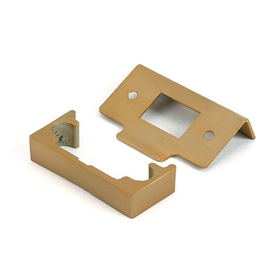 From The Anvil  .5" Rebate Kit for Tubular Mortice Latch, Satin Brass - 51826 SATIN BRASS