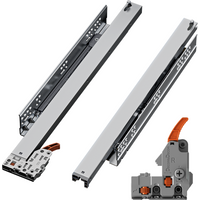 Push to Open and Soft Close Undermount Drawer Runners - Full Extension - 500mm Length