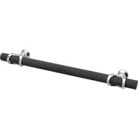 Amelia - Knurled T-Bar Kitchen Cupboard Handle -  Matt Black - Polished Chrome