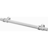 Amelia - Knurled T-Bar Kitchen Cupboard Handle -  Polished Chrome