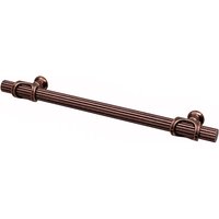 Sienna - Lines Knurled T-Bar Kitchen Cabinet Pull Handle - Antique Copper