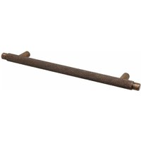 Aurelia - Knurled Round T-Bar Kitchen Cabinet Handle - Antique Copper
