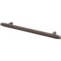 Aurelia - Knurled Round T-Bar Kitchen Cabinet Handle - Antique Brass