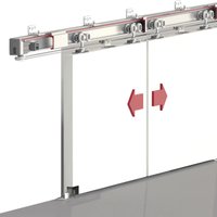D-Slide Double Synchro Sliding Door Kit - 2400mm Track