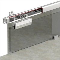 GS-Slide Top Hung Glass Sliding Door Kit - 2400mm Track - One Way Soft Close