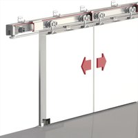 D-Slide Double Synchro Sliding Door Kit - 4800mm Track