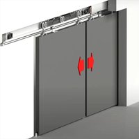 DS-Slide Double Synchro Sliding Door Kit - 4800mm Track - Both Way Soft Close