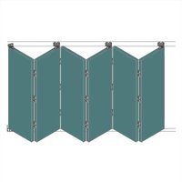 F-Slide Folding Sliding Door Kit - 6 + 0 Door - 3600mm Track