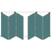 F-Slide Folding Sliding Door Kit - 3 + 3 Door - 6000mm Track