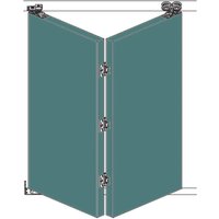 F-Slide Folding Sliding Door Kit - 2 + 0 Door - 2400mm Track