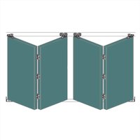 F-Slide Folding Sliding Door Kit - 2 + 2 Door - 3000mm Track
