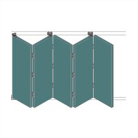 F-Slide Folding Sliding Door Kit - 5 + 0 Door - 3000mm Track