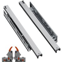 Undermount Drawer Runners 500mm - Push to Open, Full Extension - 490mm Drawer Length