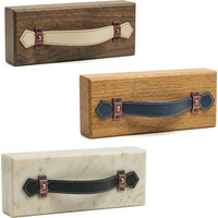 Leather Cabinet Pulls and Strap Handles To Match